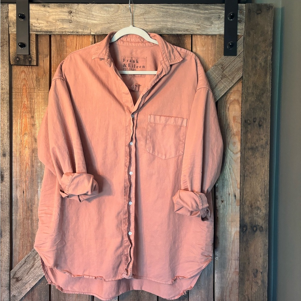 Frank & Eileen Shirley oversized tunic size Small denim distressed